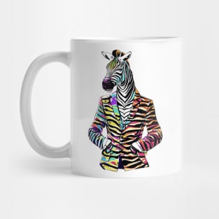 Antropomorphic Zebra in a Fashion Shoot Mug